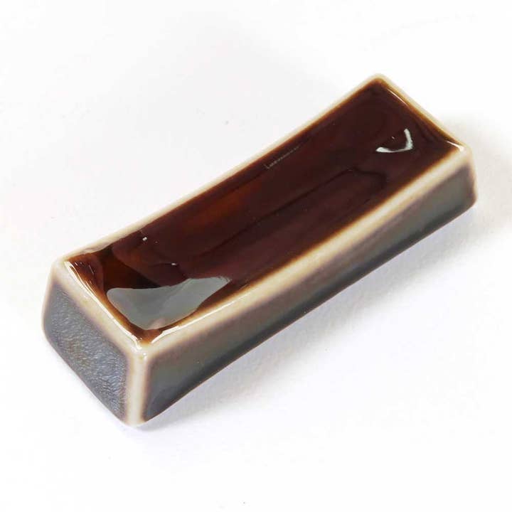 Rectangular Chopstick Rest Brown for wholesale by Wholesale Chopsticks