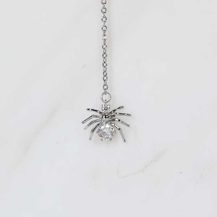 The Gilded Witch - Wholesale Y-Neck/Lariat Necklace - Silver Spider Lariat: Spooky Chic Halloween Jewelry4