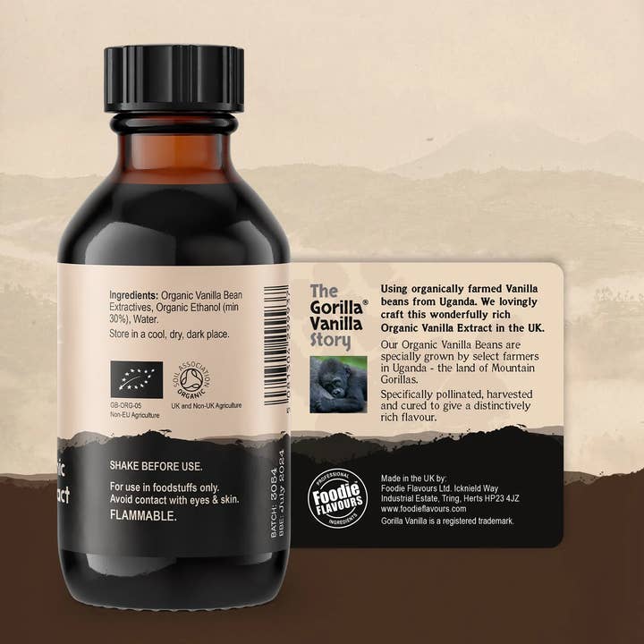 Foodie Flavours - Wholesale Vanille/fruitextract - Gorilla Vanilla - Biologisch vanille-extract 100ml