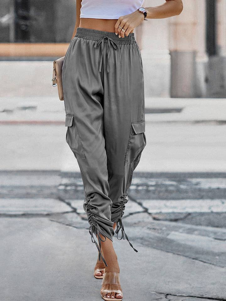 Love, Kuza - Vendita all'ingrosso Pantalone - Donna - Pantaloni Cargo Satin Adventure3