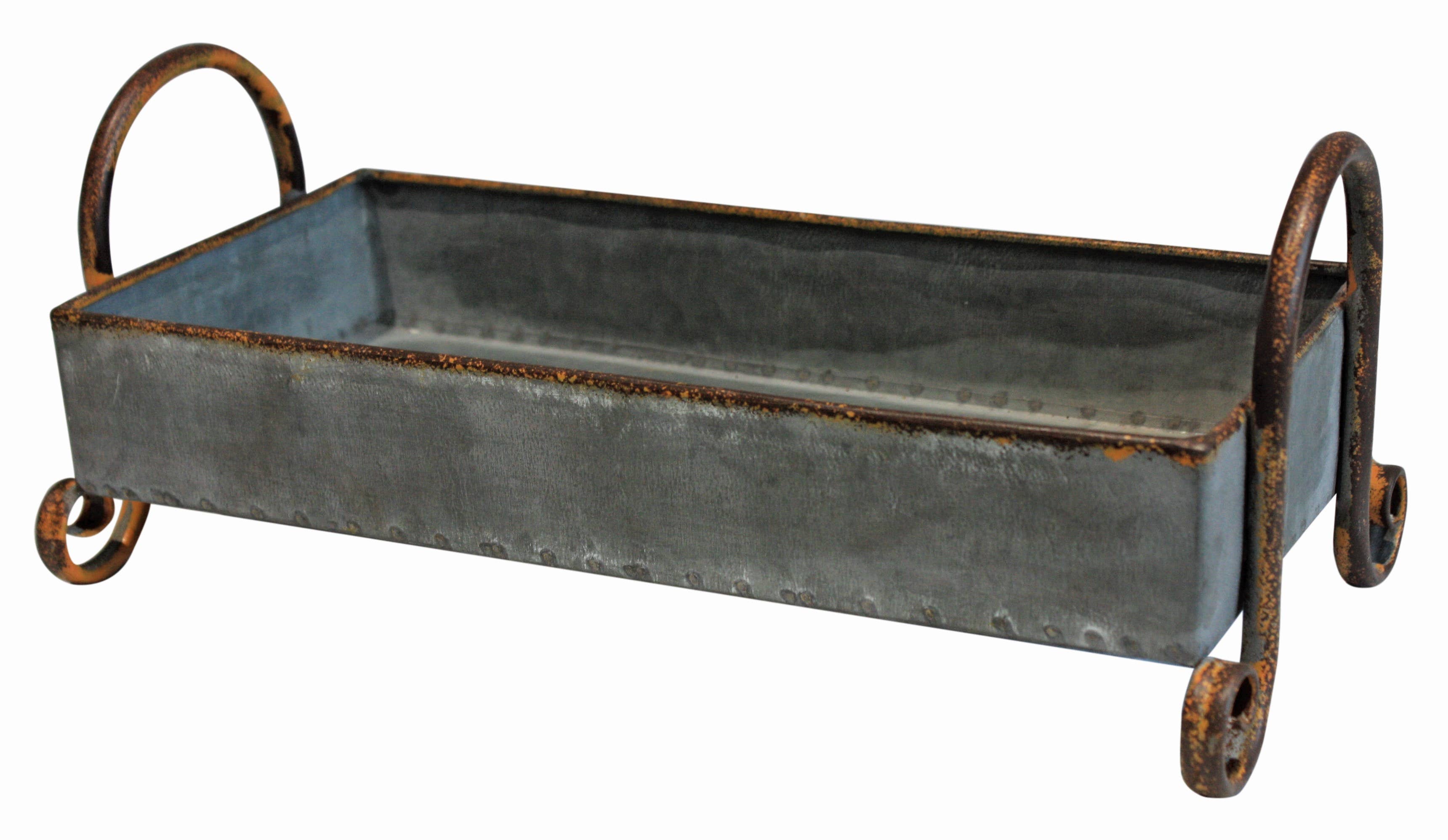 Braun – wholesale Planter box – Galvanized Tray Planter Set0
