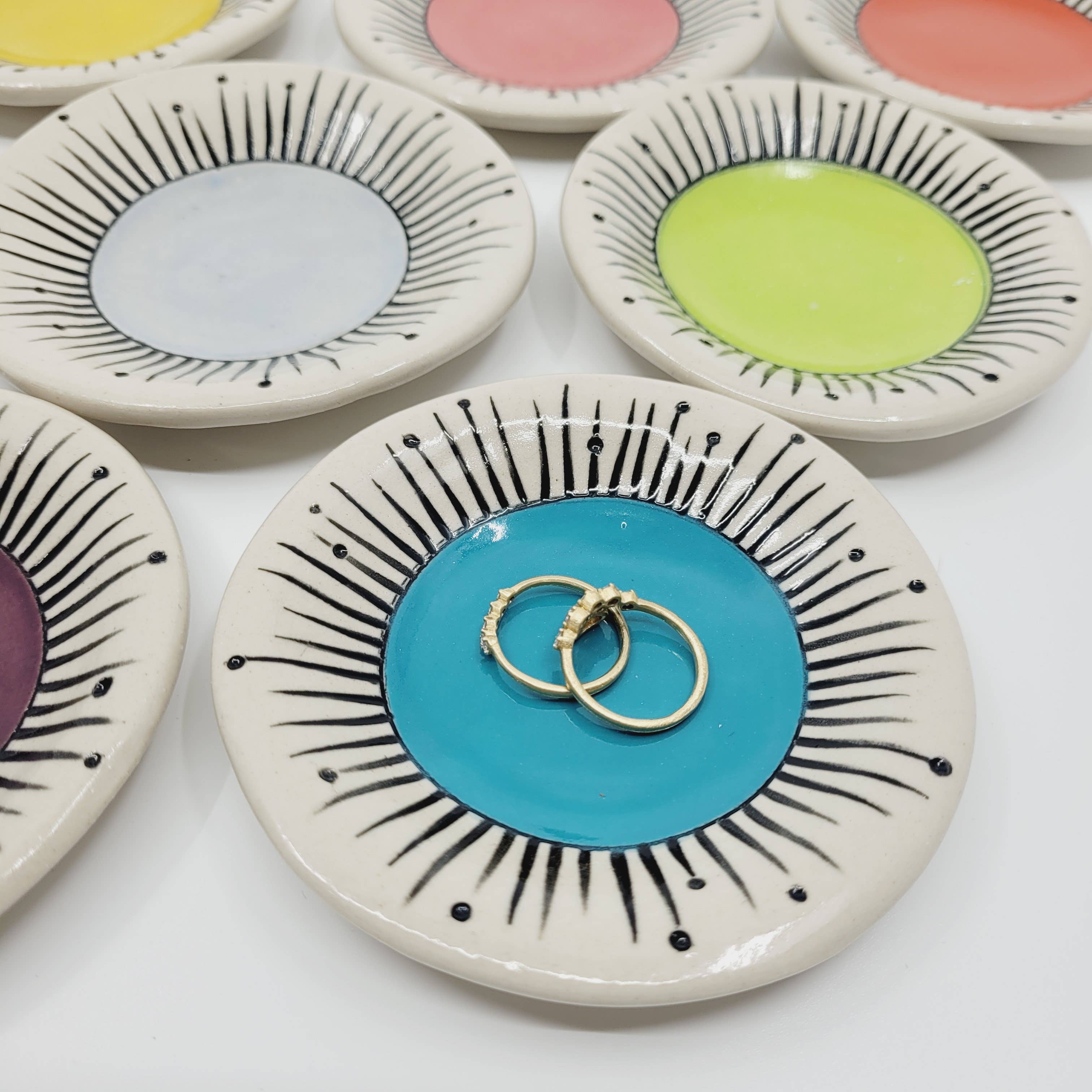 Rachel Vitko Pottery - Wholesale Dangle Earrings - hand made ceramic trinket tray1