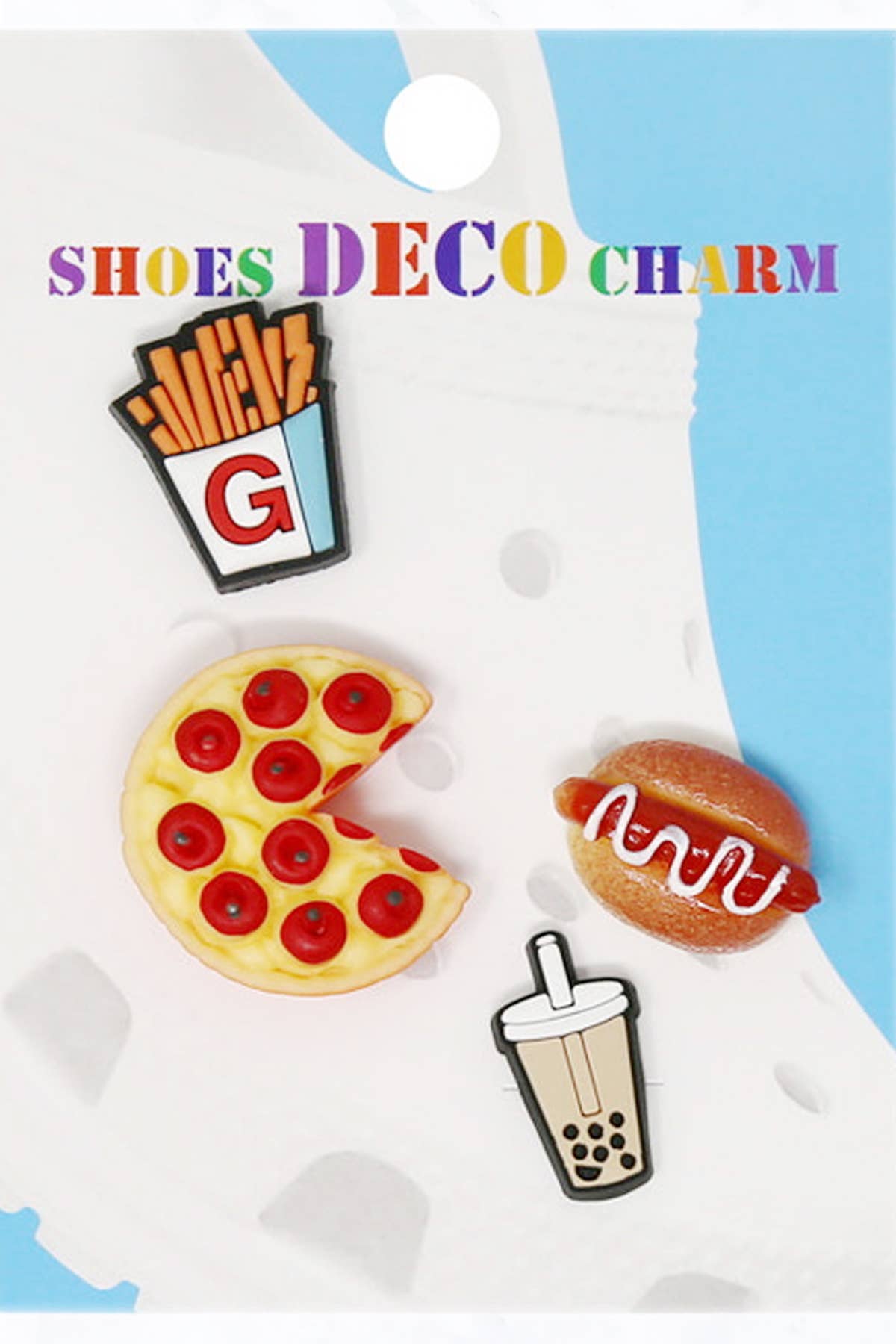 Suzie Q USA - Vente Bijou pour chaussures – femme - Pizza, hot-dog, frites, croc jibbitz, thé à bulles, chaussures déco1
