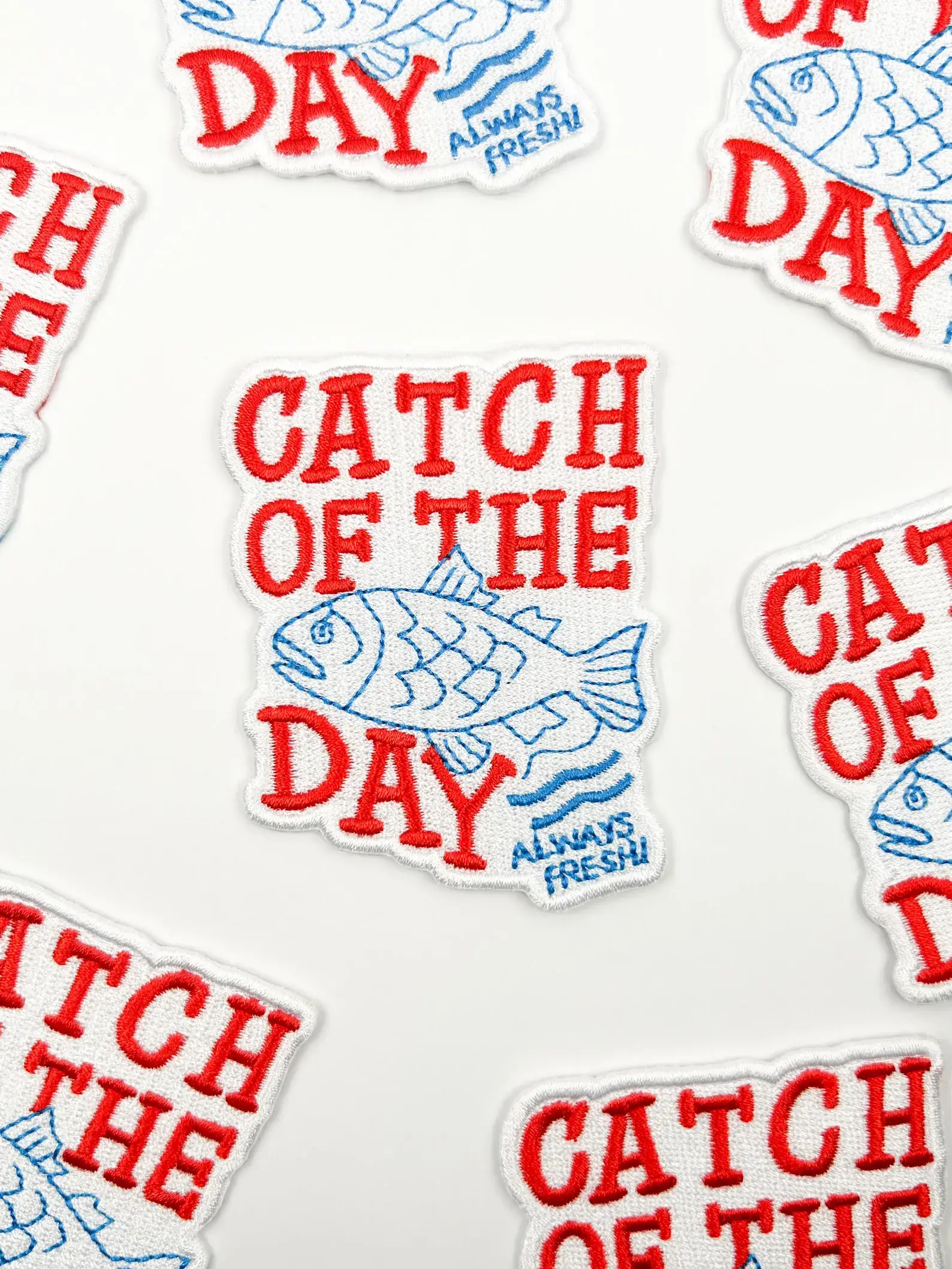Field Trip Threads - Wholesale Patch - Catch of the Day Patch – Fun Embroidered Iron On Coastal 2