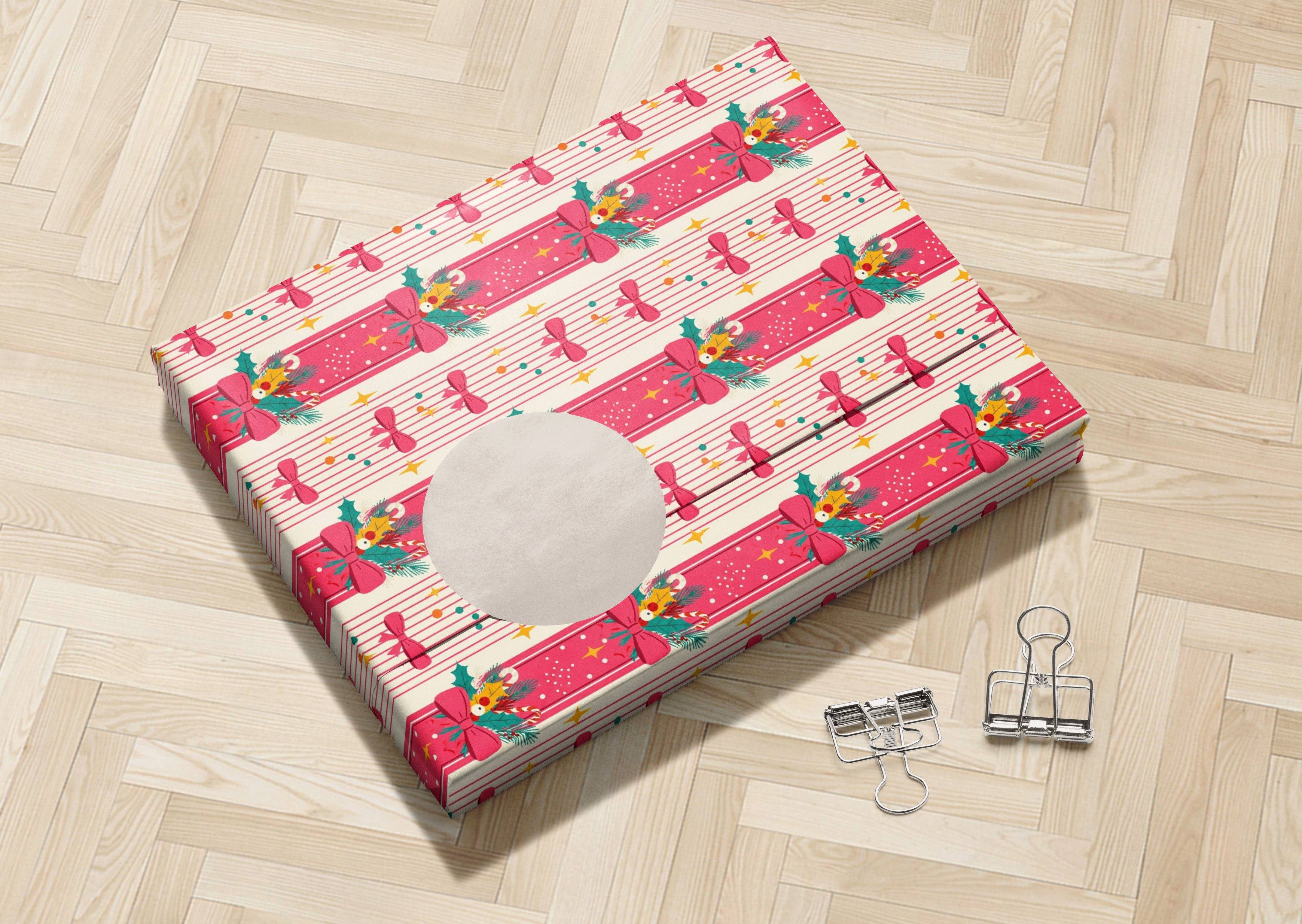 MagicMerchEmporium - Wholesale Wrapping Paper Roll - Festive Pink Wrapping Paper3