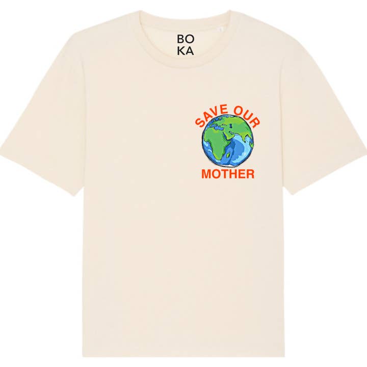 Save Our Mother Organic Cotton T-Shirt. for wholesale by Boutique Kaotique