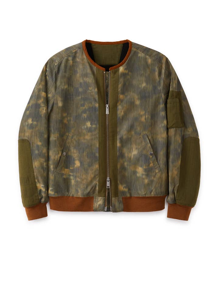 Abstract Camo Sherpa-Lined Shell Jacket for wholesale by ON THIS DAY