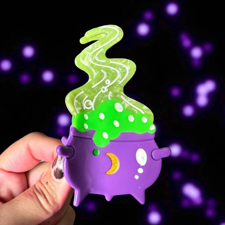 Cauldron Halloween Hair Claw for wholesale by FuchsiaPinks