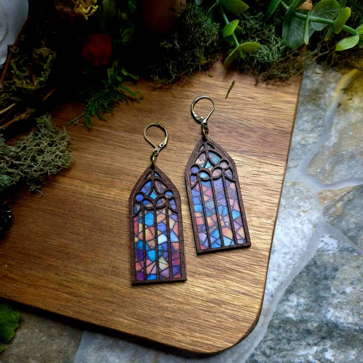 Kraft Kraken - Wholesale Dangle earrings - Cathedral Window Earrings2