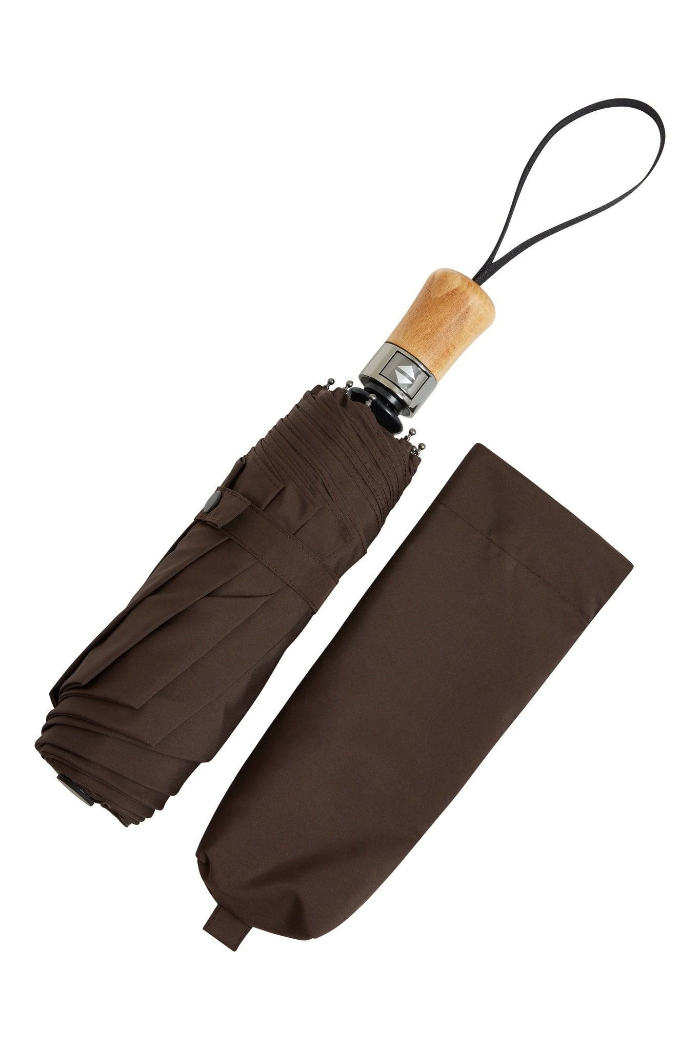 McInce Collections - Wholesale Umbrella - Unisex - Auto Open/Close Ince Folding Umbrella - Beechwood Handle1