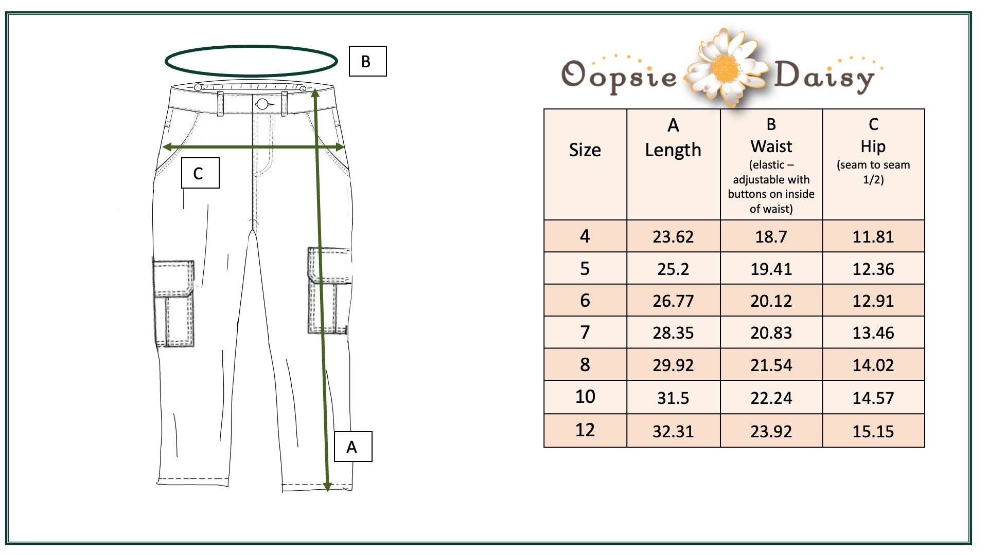 Oopsie Daisy - Wholesale Pants - Kids - Kids Olive Green Denim Cargo Pants With Pockets10