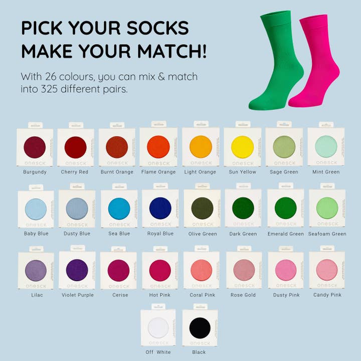 ONESCK - Wholesale Socks - Unisex - Plain Single Socks | Baby Blue Sock | Pastel Gift Idea7