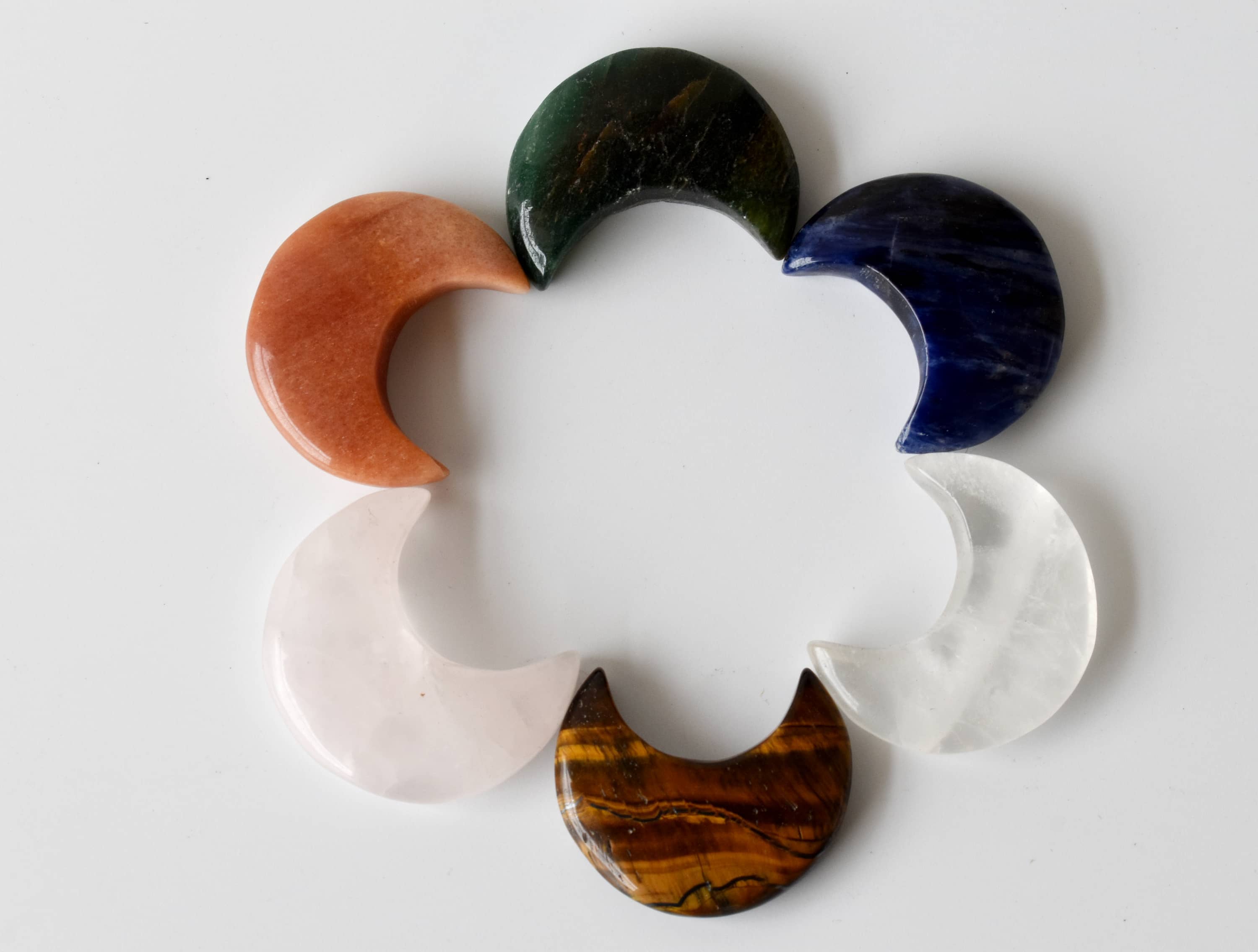 Soothing Crystals - Wholesale Spiritual Stone/Crystal - Polished Crystal Moons | Hand Carved | Crescent Moon Shape1