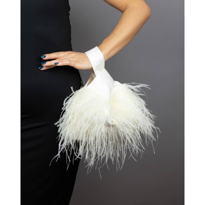 BridalSpain - Wholesale Clutch Bag - Women's - Fuchsia Japanese Knot Feathers Clutch Bridal Party Bag4