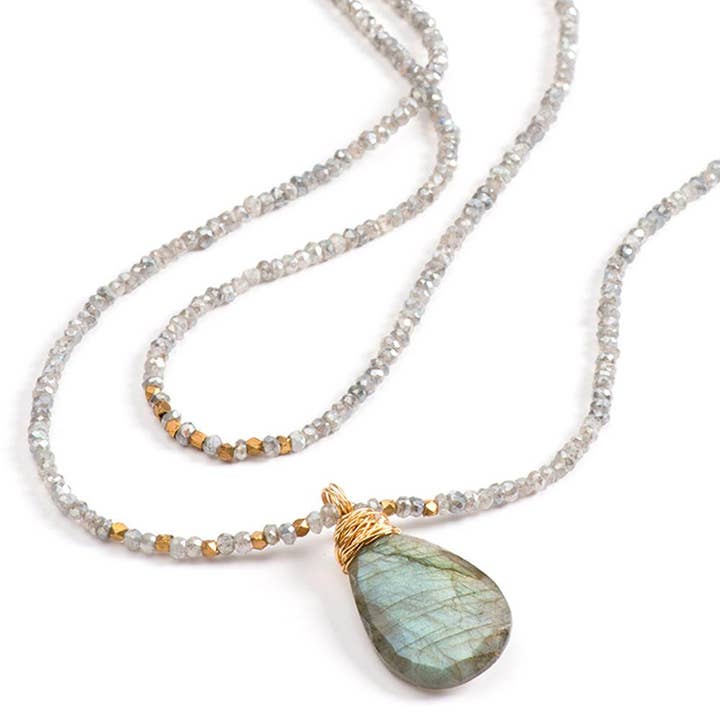 Collana Avalon Labradorite per la vendita all'ingrosso da parte di Alexia Viola Napa Valley