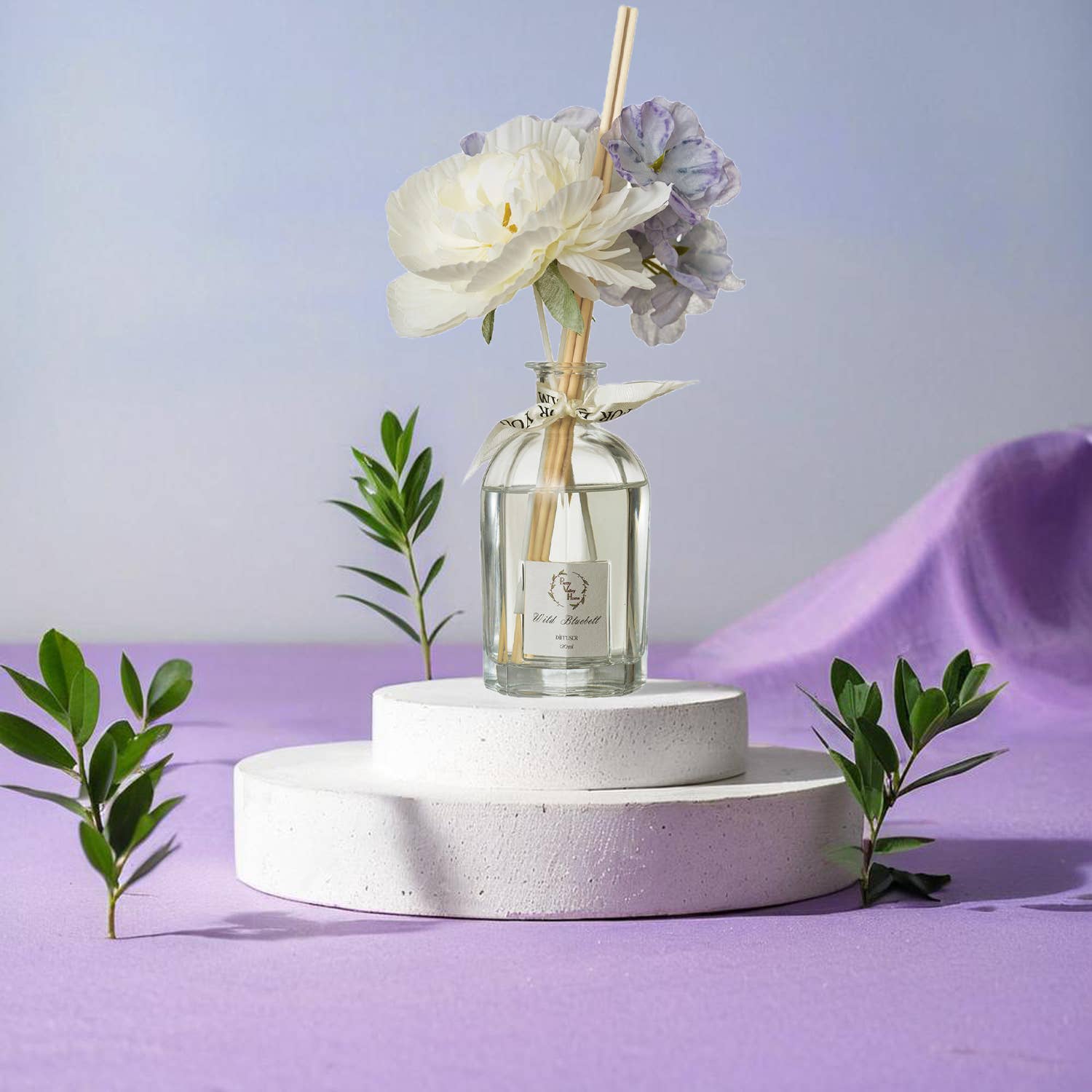 Pretty Valley Home – difusor de fragrâncias por atacado – Conjuntos de Difusores de Varetas com Flores Artificiais 120Ml / 4,05 FL Oz para Decoração12