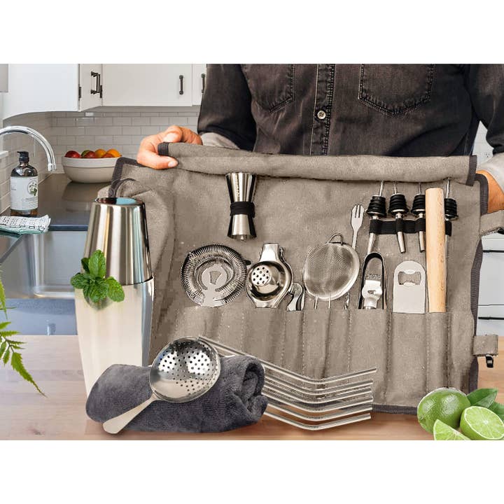 Pepe Nero - Wholesale Bar Tool - Professional Bartender Kit and Cocktail Shaker 27 Piece Set
