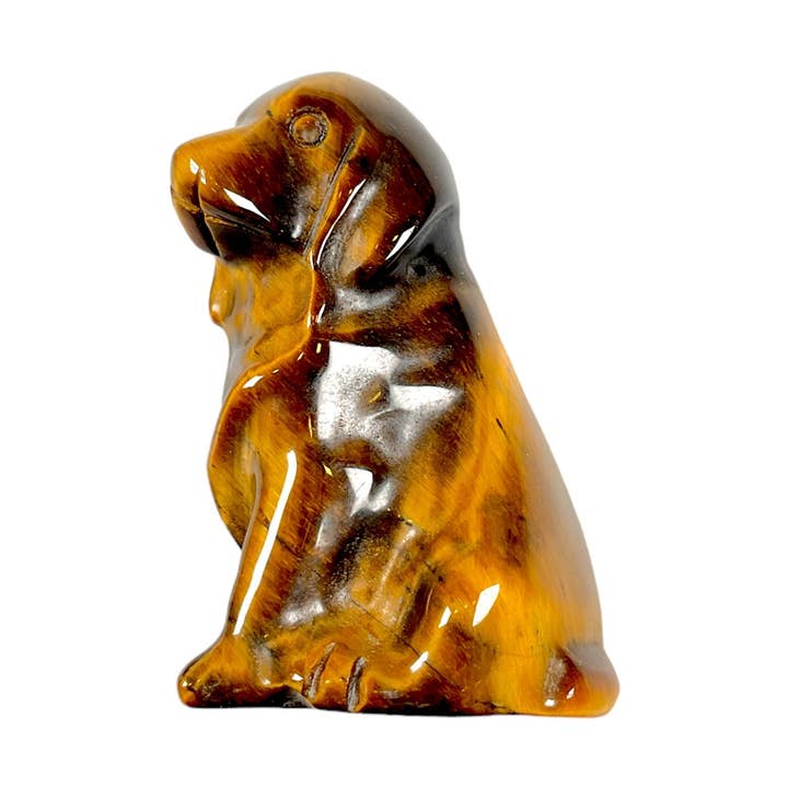 Tiger eye dog figure for wholesale by Foliesbijoux