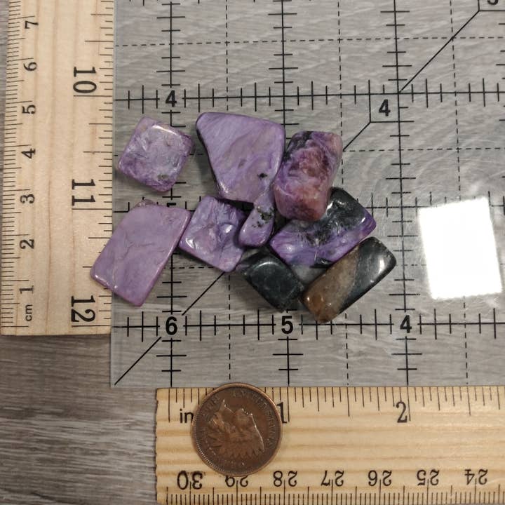 Keystone Crystals - Wholesale Spiritual Stone/Crystal - Charoite Tumbled Stones – Small Size, 1 LB Bulk Lot5