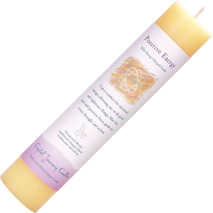Kheops International - Wholesale Pillar Candle - Reiki Herbal Pillar Candle Positive Energy (Each)
