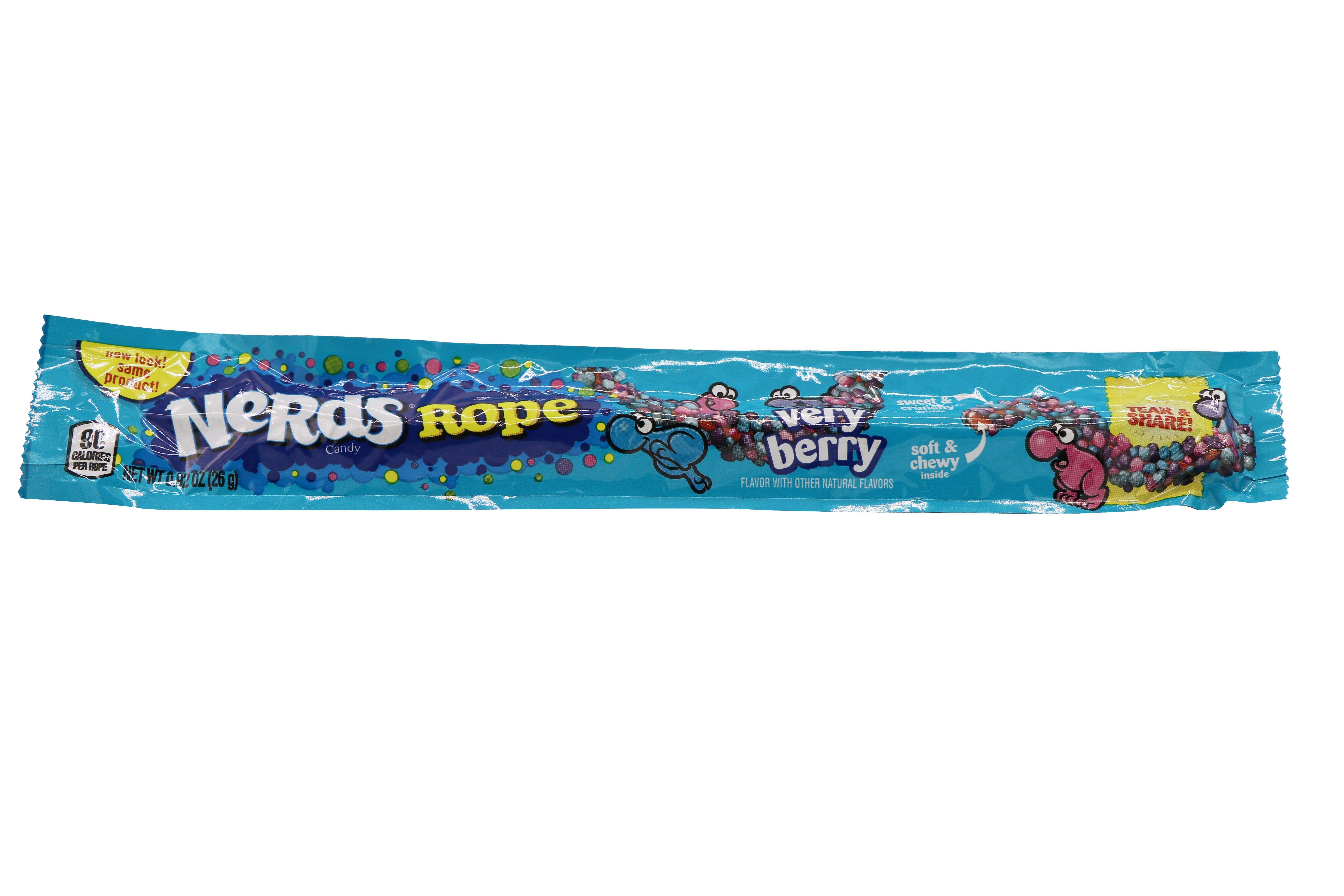 Grandpa Joe's Candy Shop - Wholesale Gummy - Nerds Rope, Very Berry Candy, 24ct