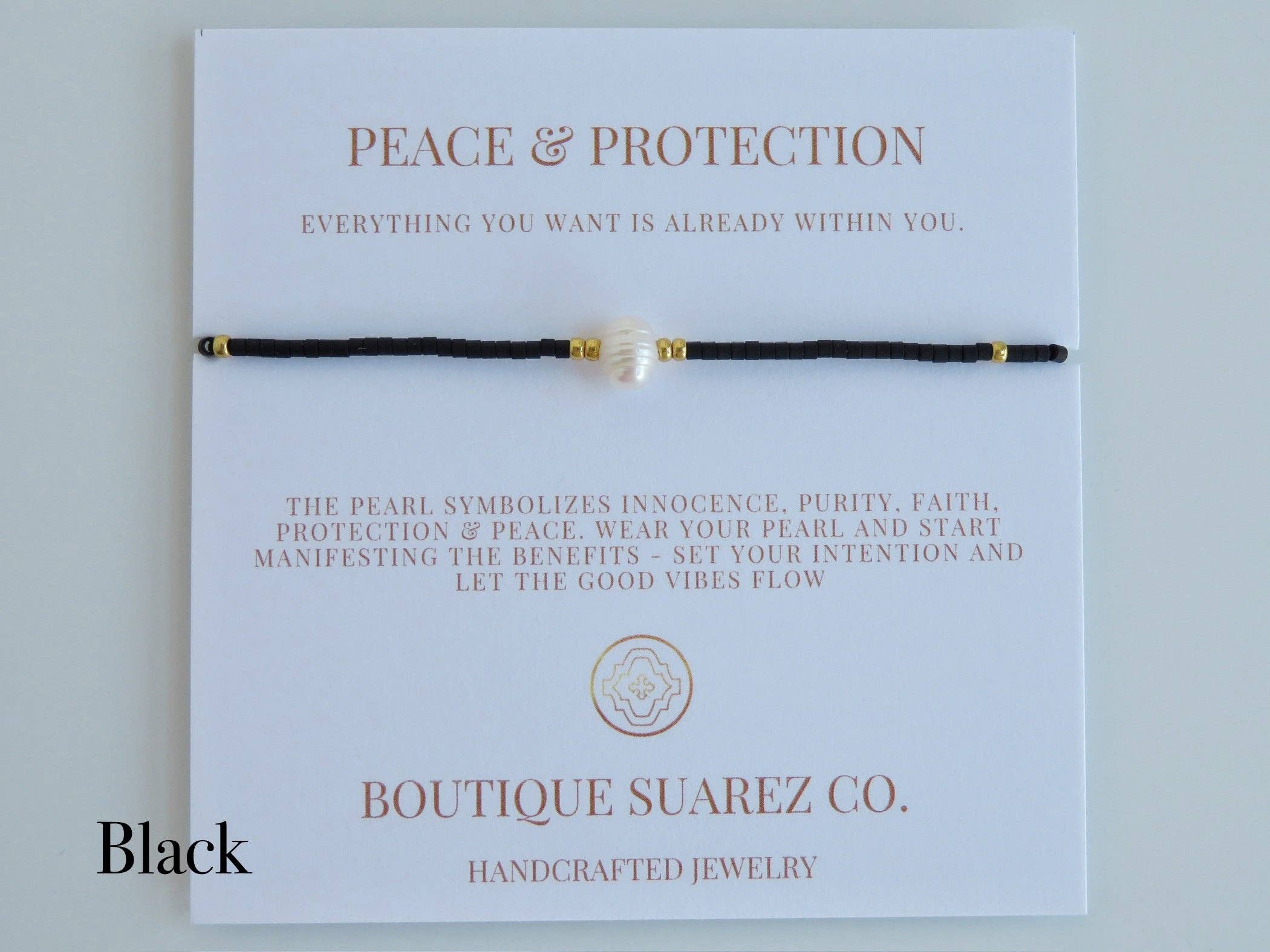 Boutique Suarez Co. - Wholesale Beaded Bracelet - Manifest Peace - Pearl Bracelet91