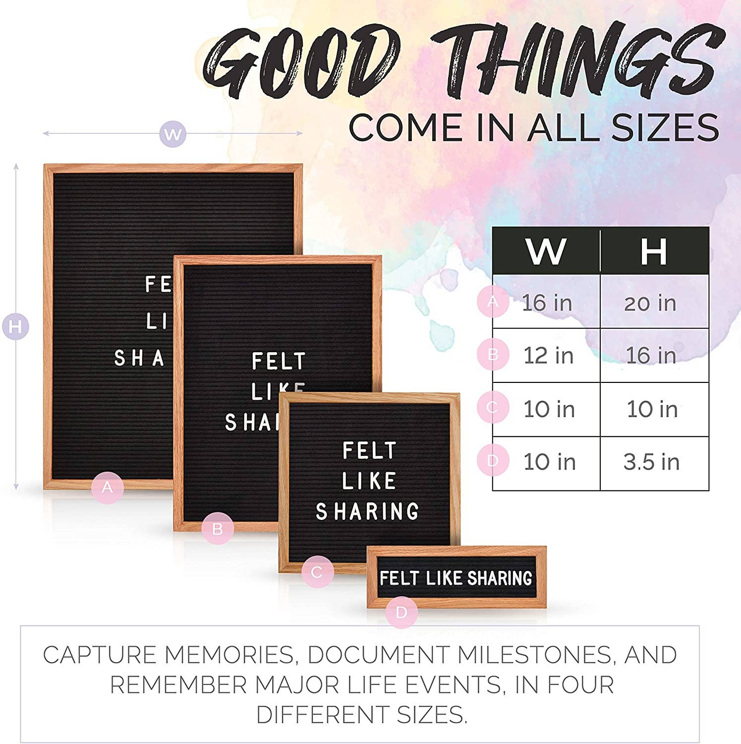 Felt Like Sharing - Wholesale Sign - Small Black Felt Letter Board7