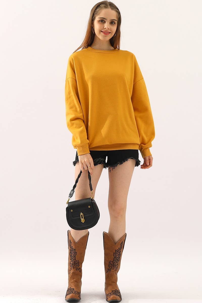 NINEXIS - Wholesale Sweatshirt - Women's - CWTTL902_CREW NECK LONG SLEEVE PULLOVER SWEATSHIRT TOPS14