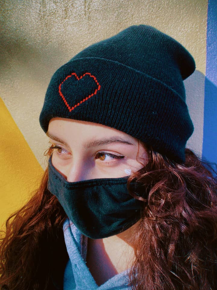 digital love Beanie for wholesale by Puro Heart Co