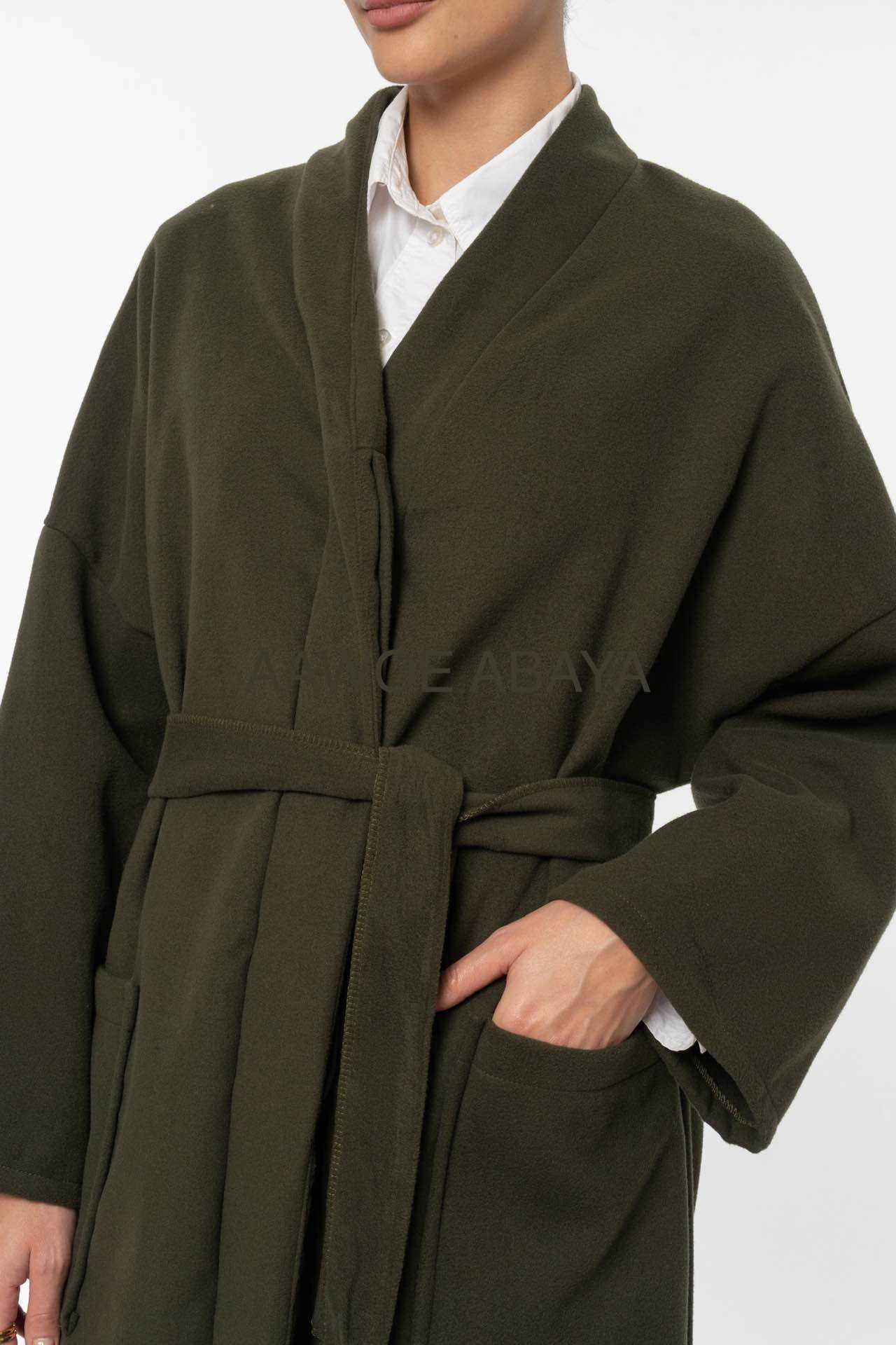 Aawoe Abaya – Casaco - Mulher por atacado – Casaco de Inverno Longo - Comprimento 145 cm - 21603