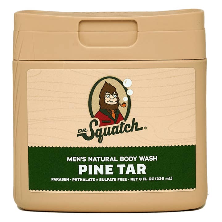 Pine Tar 8oz Body Wash 6ct Case Pack for wholesale by Dr. Squatch
