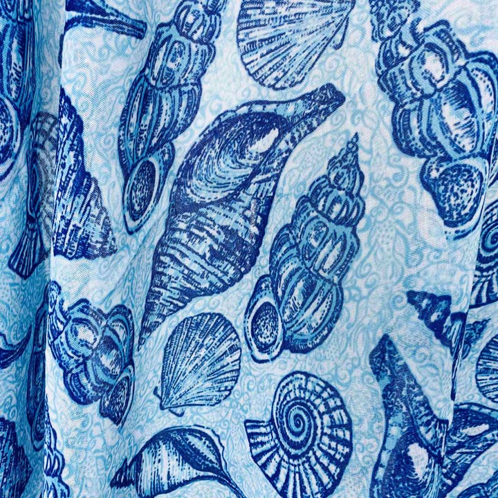 JC Sunny Fashion - Wholesale Scarf - Women's - Sarong/Oversized Scarf Blue Shell Scarf0