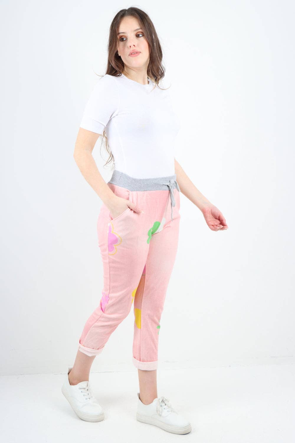 Miss Bold - Wholesale Pants - Women's - Italian Ditsy Floral Printed Cotton Trousers13