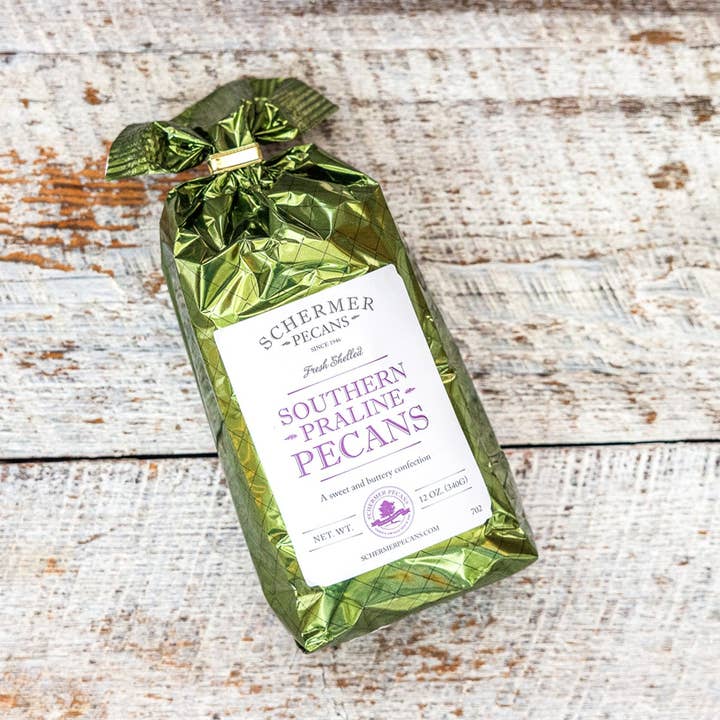 PECÃS PRALINE DO SUL - Produzido na Geórgia - 12 Sacos de Alumínio/Caixa por atacado de Schermer Pecans