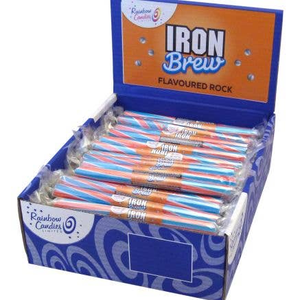 Novelty Flavoured Rock Bar - Iron Brew for wholesale by Rainbow Candies