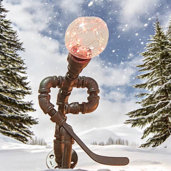 Mr. Willies Lighting - Wholesale Accent/Desk Lamp - Sports minded Industrial Hockey Guy desk lamp