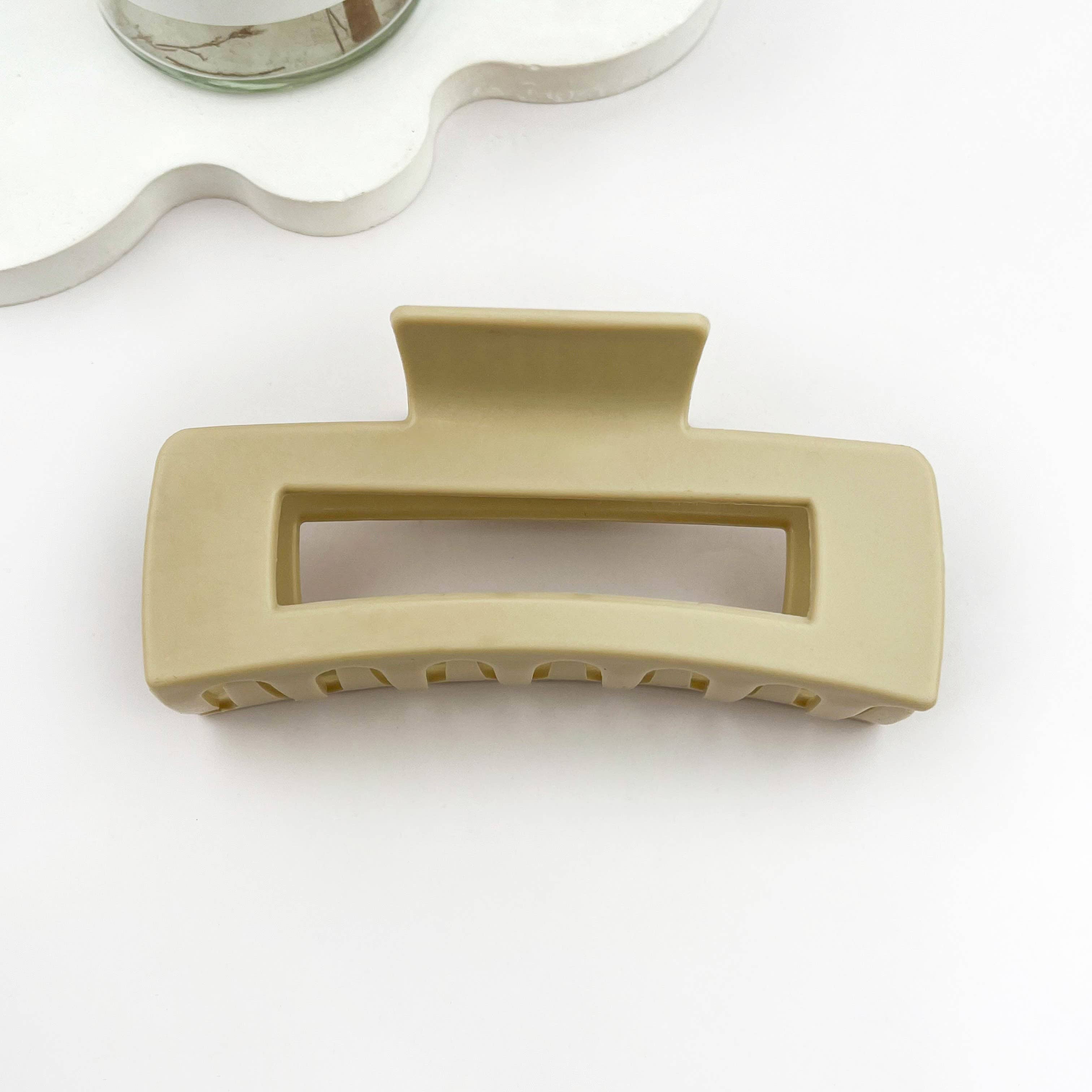 mildstyles - Wholesale Hair Clip - Women's - Soft Silicone Hollow Rectangle Hair Claw – Durable & Protect3