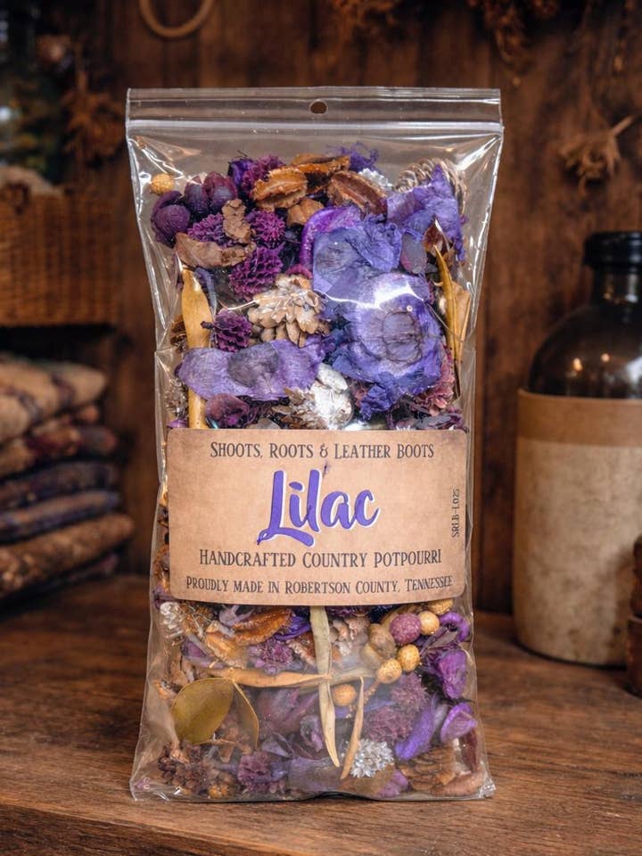 Lilac Handcrafted Potpourri- 1 & 3 Cup Floral Scent for wholesale by Shoots, Roots & Leather Boots