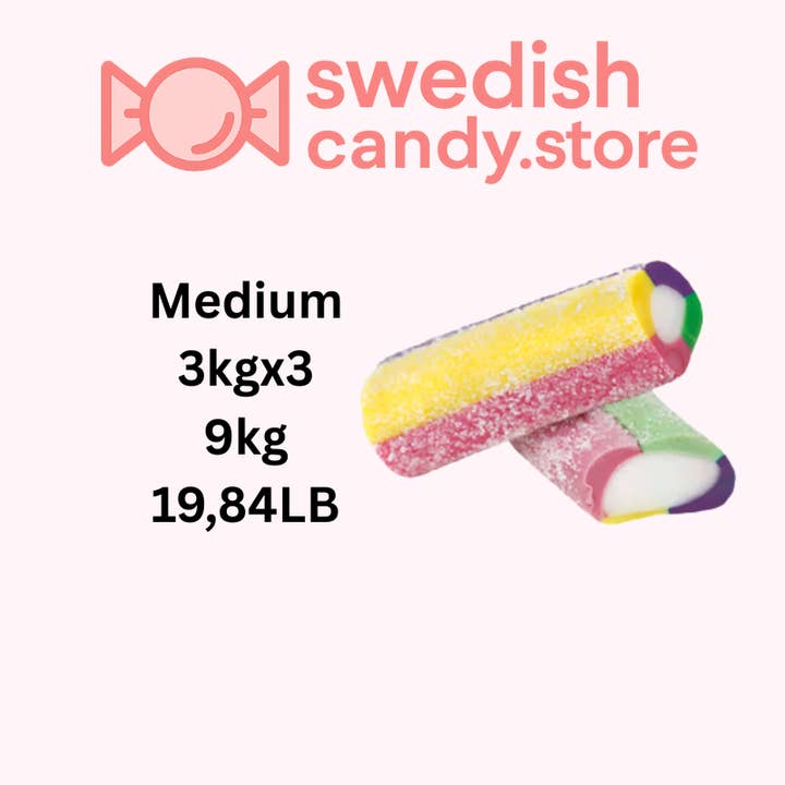 Swedish Candy.Store - Swedish Candy - Wholesale Gummy - Xl Sour Rainbow 3kg/6.61lb1