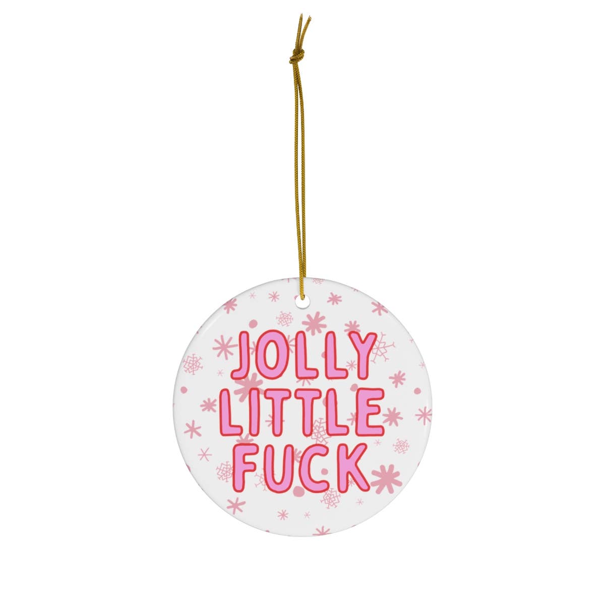 R is for Robo – wholesale Prydnad – Rolig juldekoration med texten ’Jolly Little Fuck’ i ceramik2