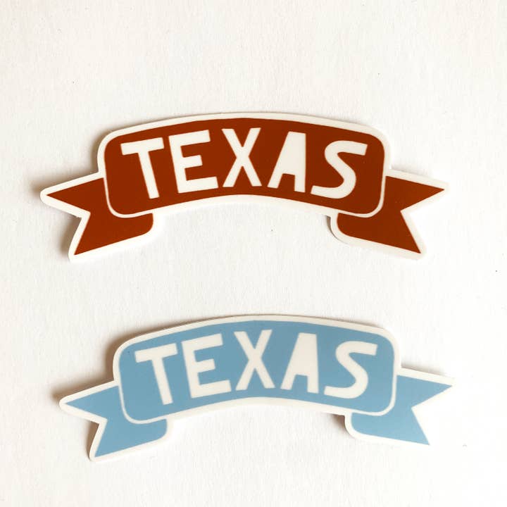 Adesivo Texas Banner - Lembrança de vinil TX UT por atacado de Made by Nilina