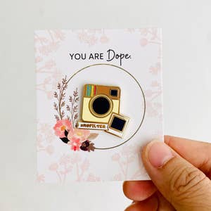 Wholesale Don't Burn Yourself Out Enamel Pin - Pink for your store - Faire
