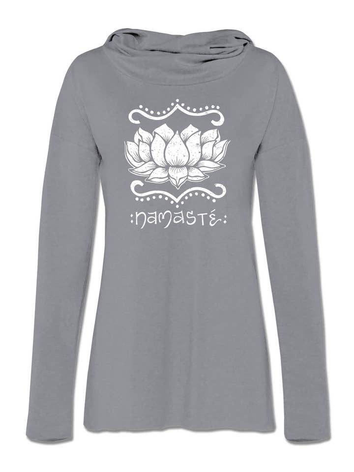 Soul Flower - Wholesale Hoodie - Women's - Namaste Lotus Cowl Yoga Hoody4