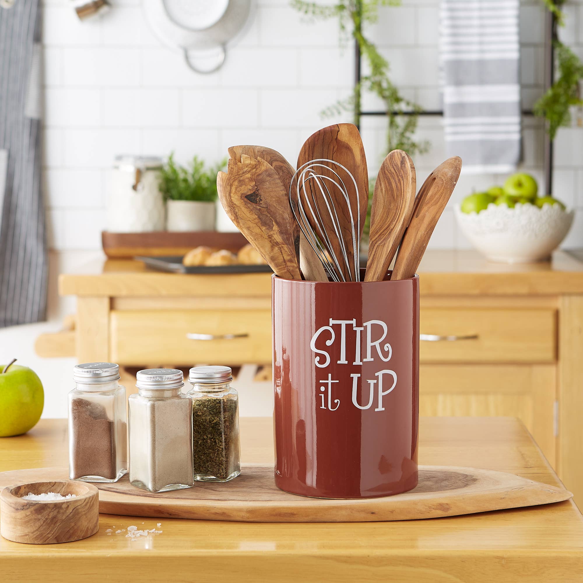 Welcome Home Unbeatable Deals - Wholesale Utensil Holder - Cinnamon Stir It Up Ceramic Utensil Holder2