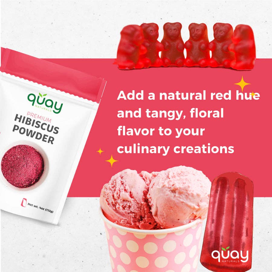 Quay Naturals – wholesale Protein/superfood powder – Hibiscus Flower Powder4