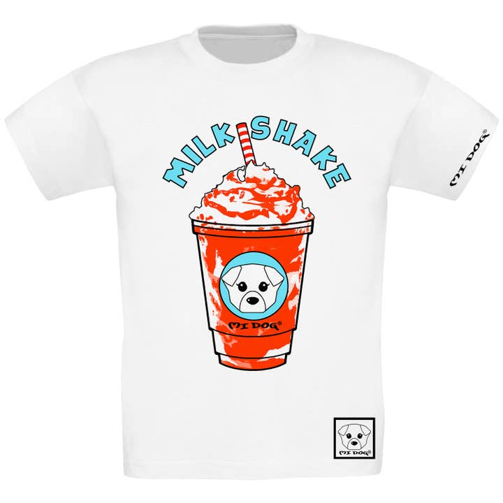 Mi Dog, Drenge, Milkshake, T-shirt med almindelig pasform for engroshandel hos MI DOG