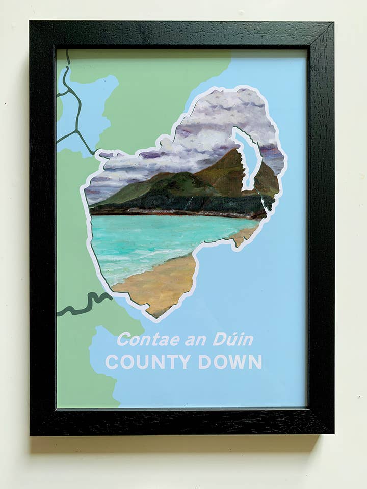 Stampa d'Arte County Down A4 | Slieve Donard per la vendita all'ingrosso da parte di Clemence Prosen Art & Design