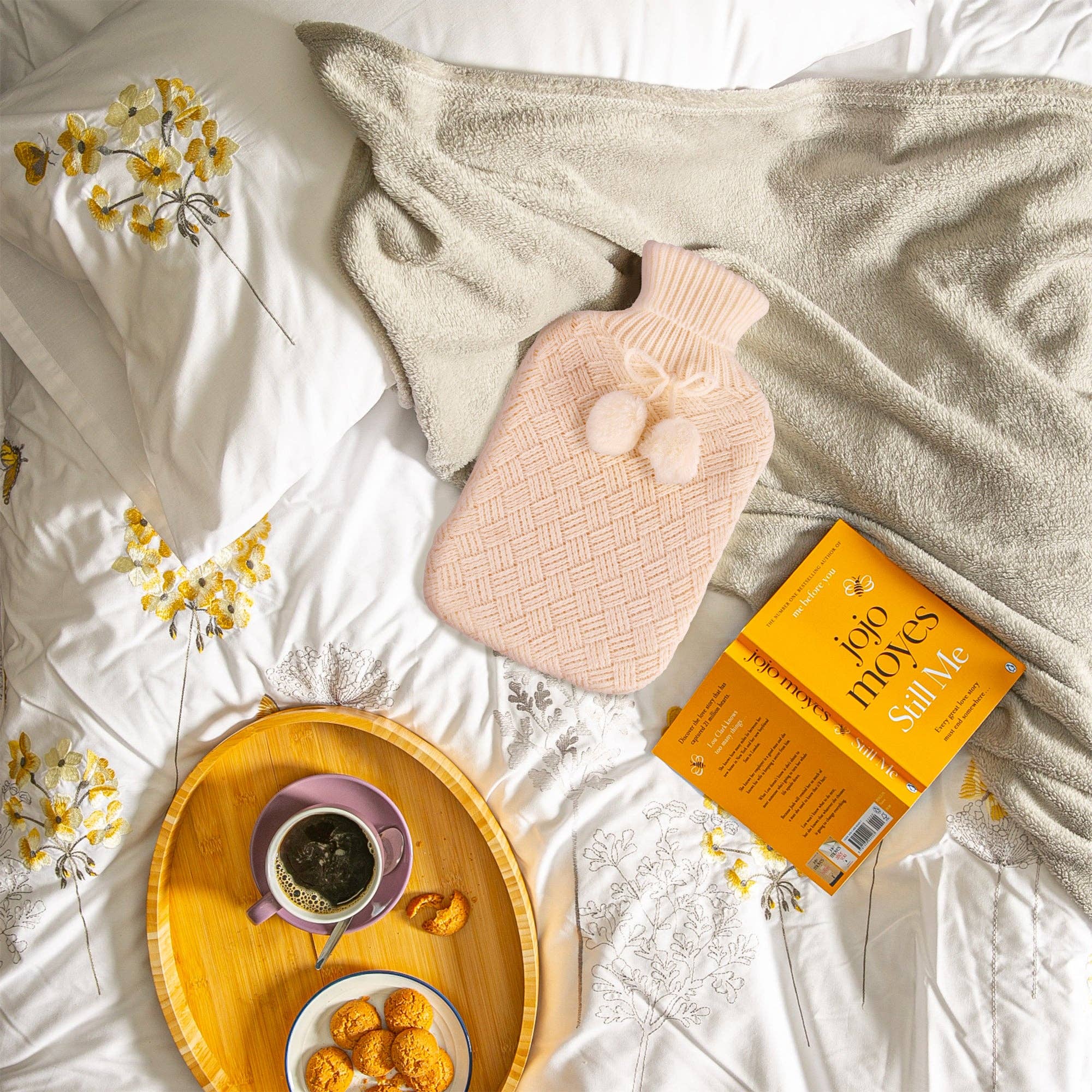 Rinkit Ltd – wholesale Hot/cold compress – Nicola Spring Hot Water Bottle Cover - Knitted - Cream1