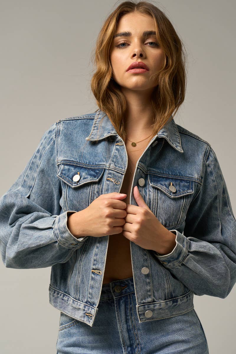 Insane Gene USA - Wholesale Denim Jacket - Women's - Puff Denim Jacket2