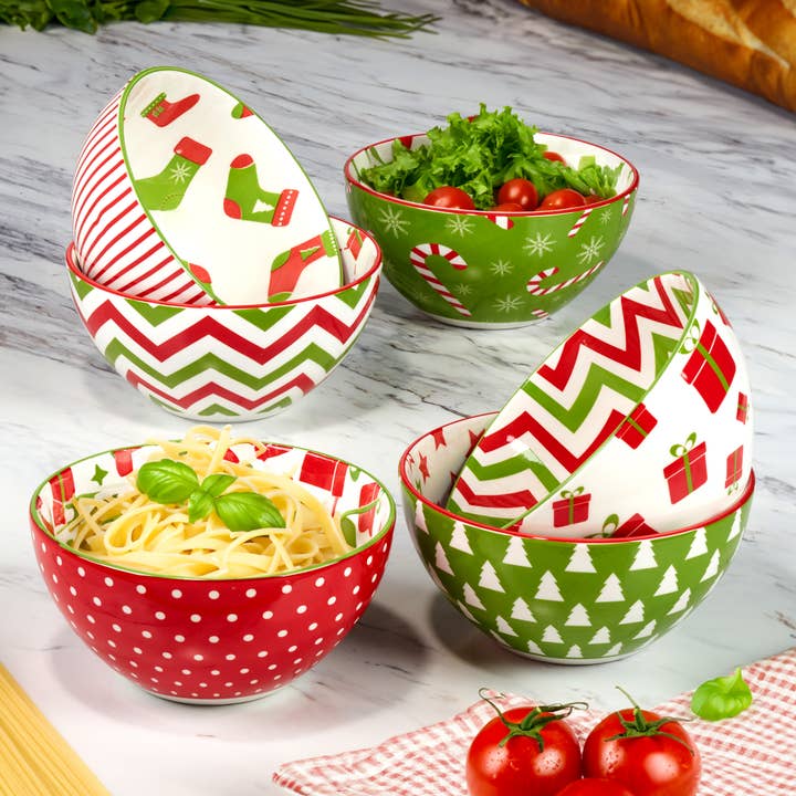 Certified International - Wholesale Bowl - Holiday Fun Christmas All Purp Bowl 6x3 (6) asst.
